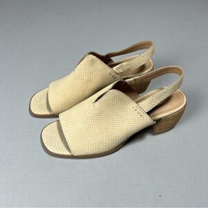 Lucky Brand Warm Sand Women's Jaila Block-Heel Slingback Shooties Size 10